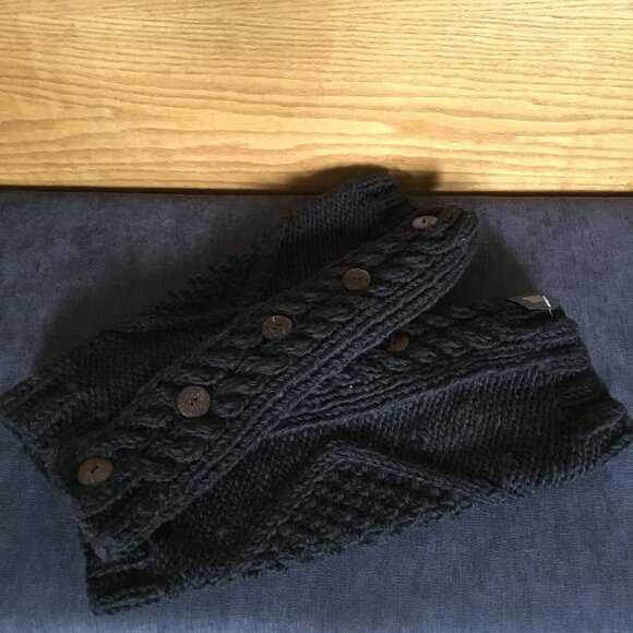 NWT Chunky Knit Brown Wool Button Up Legwarmers - Picture 5 of 12